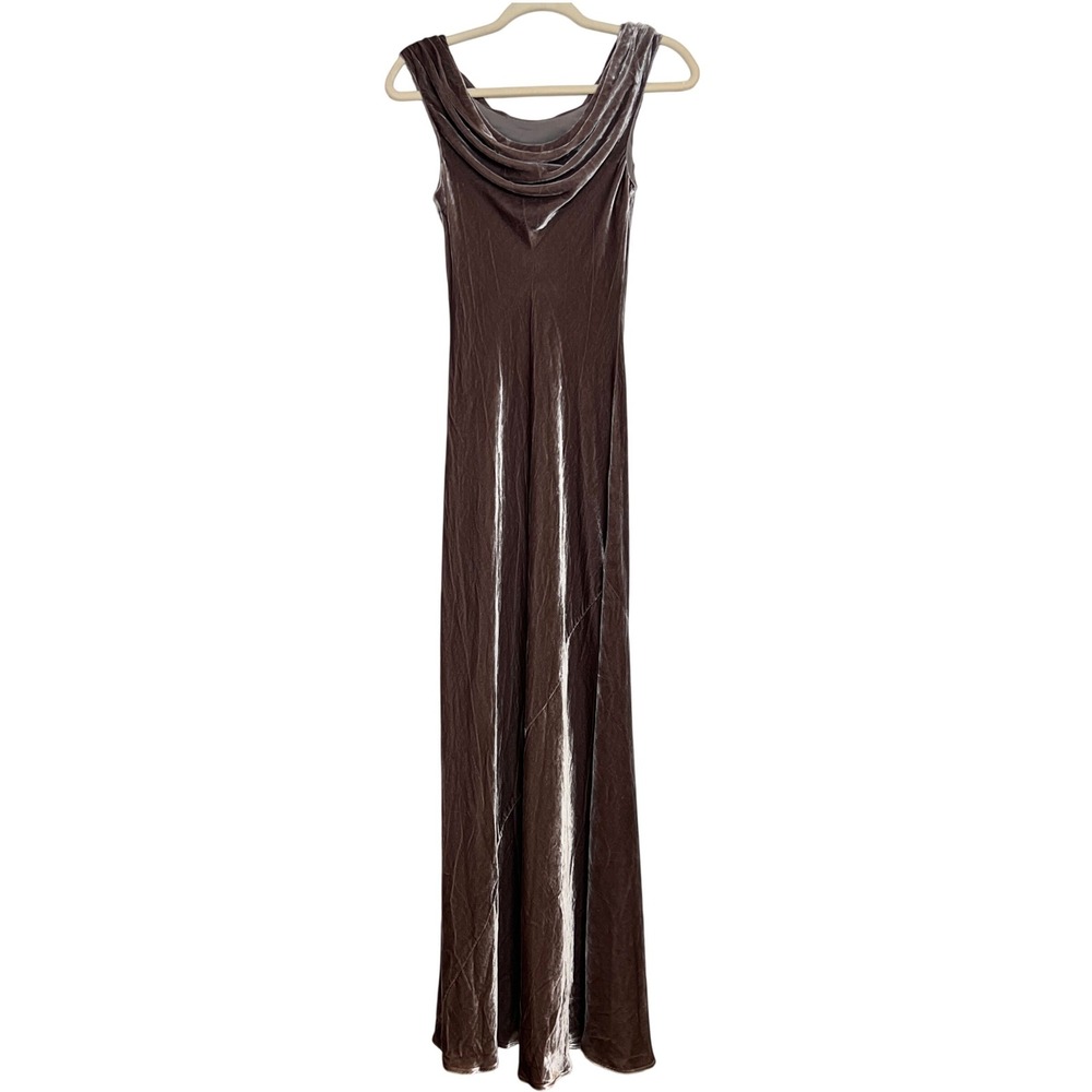 NWT REFORMATION Elvie Velvet Maxi Dress in Magnetic. Size 4 - Picture 6 of 10